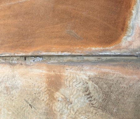 屋根　瓦棒　既存コーキング撤去